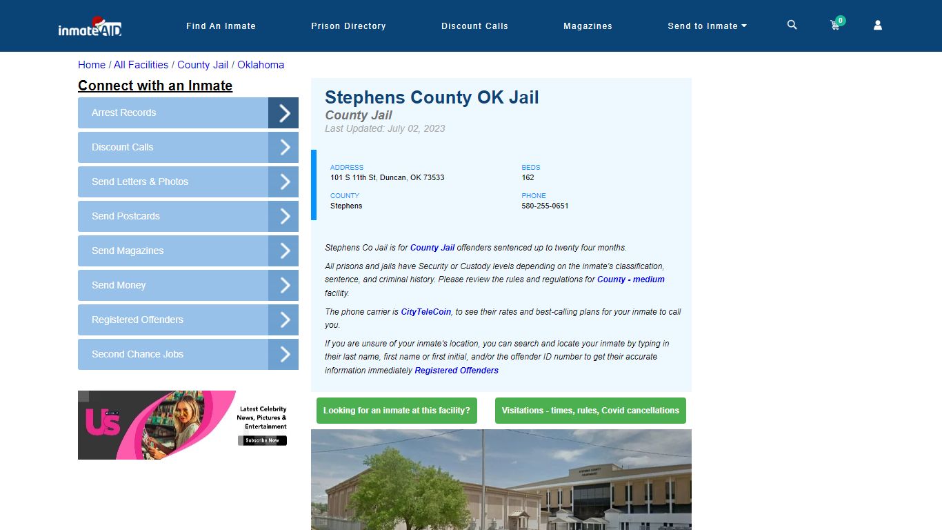 Stephens County OK Jail - Inmate Locator - Duncan, OK